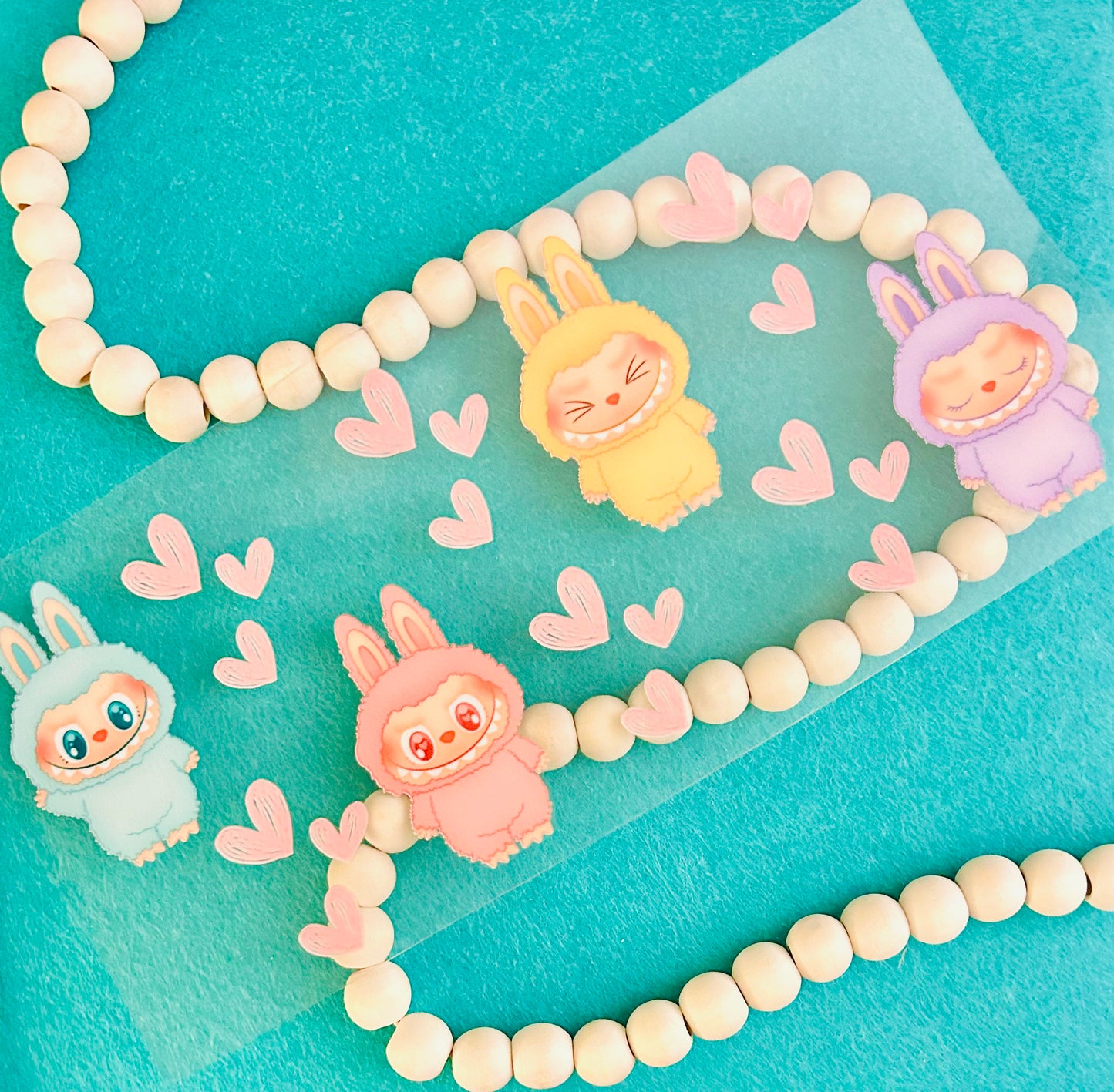 # 112 Rainbow Labu Hearts